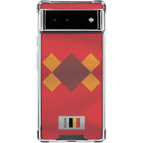 Belgium Soccer Flag Google Pixel 6 Clear Case